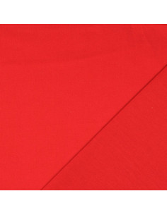 Plain cretonne cotton fabric - Poppy red 2