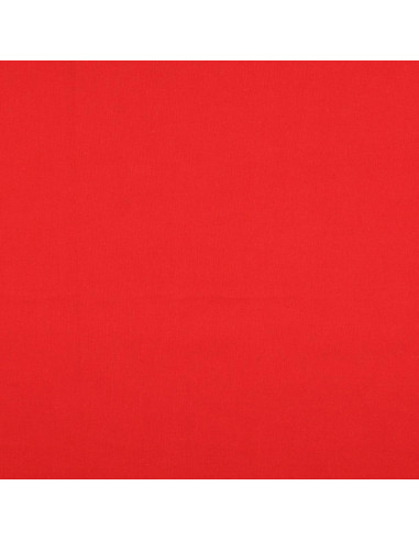 Plain cretonne cotton fabric - Poppy red
