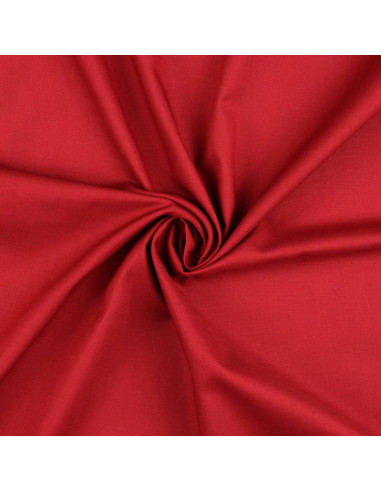Dark red plain cretonne cotton fabric