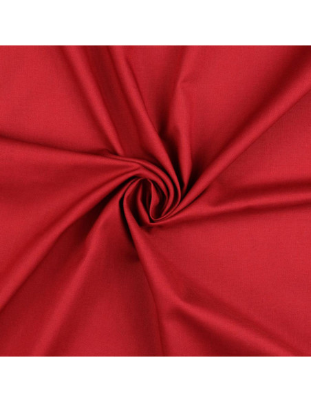 Dark red plain cretonne cotton fabric