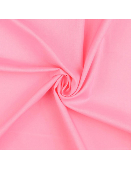 Plain cotton cretonne fabric - Pink