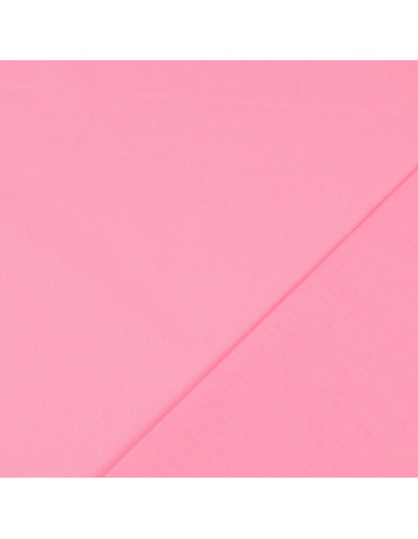 Plain cotton cretonne fabric - Pink