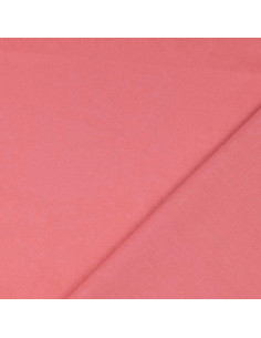 Plain cretonne cotton fabric - Coral 2