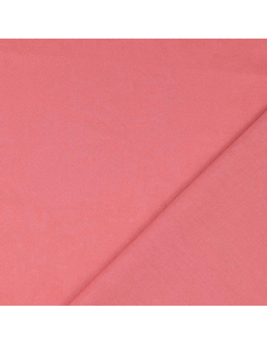 Plain cretonne cotton fabric - Coral