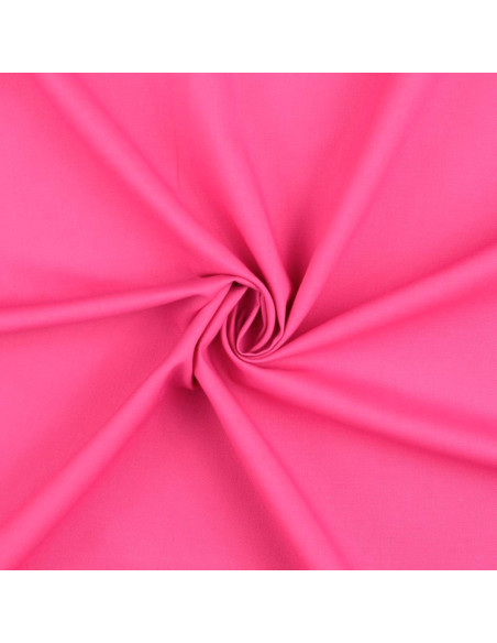 Plain cretonne cotton fabric - Bright pink