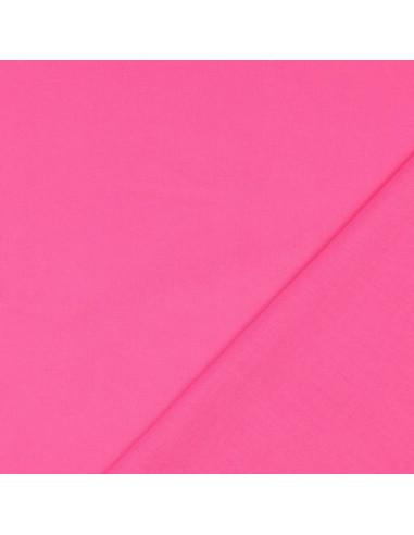 Plain cretonne cotton fabric - Bright pink