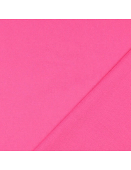 Plain cretonne cotton fabric - Bright pink