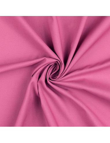 Plain cotton cretonne fabric - Mauve