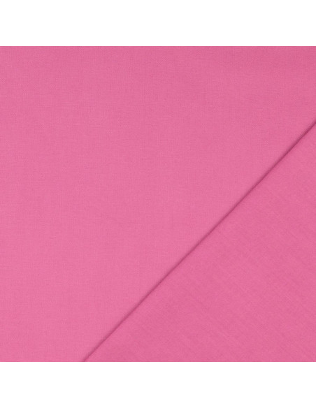 Plain cotton cretonne fabric - Mauve