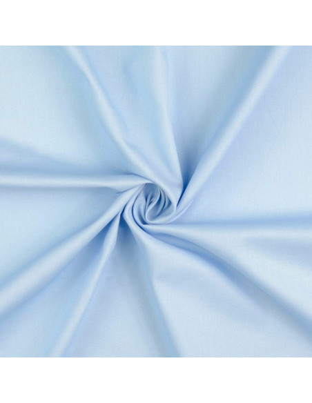 Plain cotton cretonne fabric - Sky blue