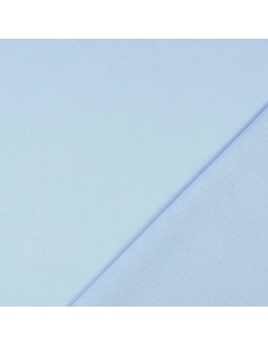 Plain cotton cretonne fabric - Sky blue