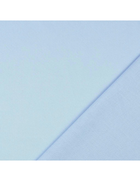 Plain cotton cretonne fabric - Sky blue