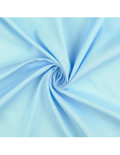 Plain cretonne cotton fabric - Baby blue
