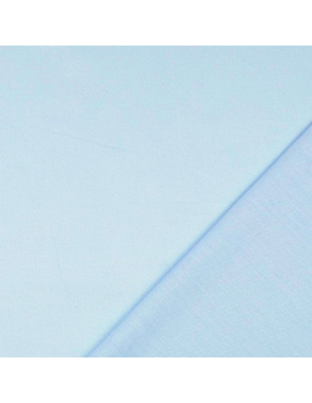 Plain cretonne cotton fabric - Baby blue