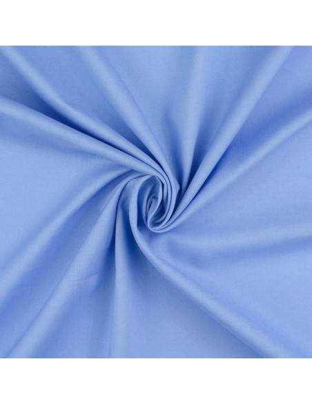 Plain cotton cretonne fabric - Cart blue