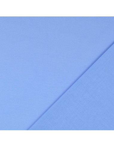 Plain cotton cretonne fabric - Cart blue