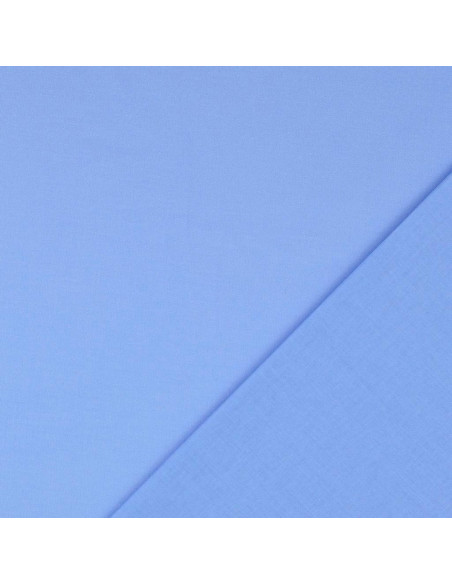 Plain cotton cretonne fabric - Cart blue