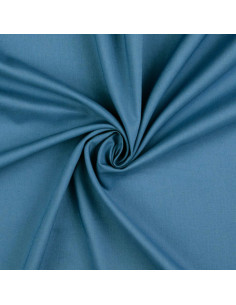 Plain cotton cretonne fabric - Blue gray