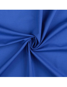 Plain cotton cretonne fabric - Royal blue