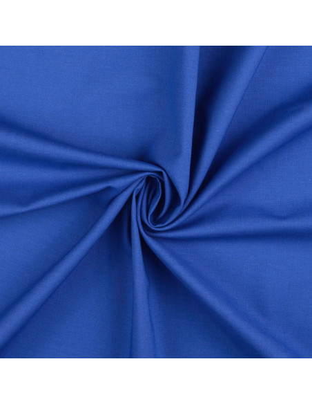 Plain cotton cretonne fabric - Royal blue