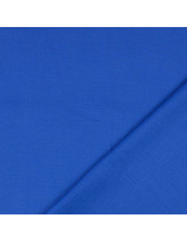 Plain cotton cretonne fabric - Royal blue