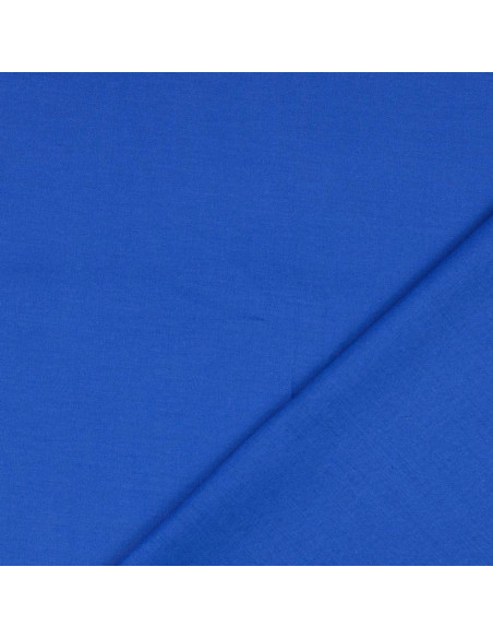 Plain cotton cretonne fabric - Royal blue