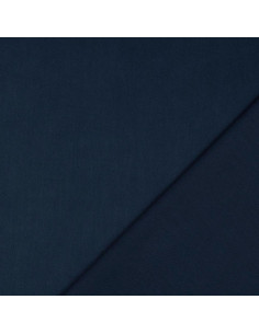 Plain cotton cretonne fabric - Navy blue 2