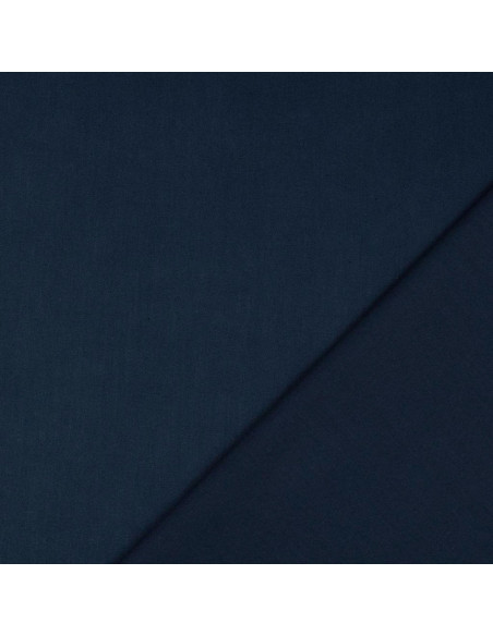 Plain cotton cretonne fabric - Navy blue