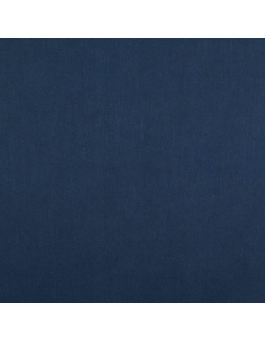 Plain cotton cretonne fabric - Navy blue