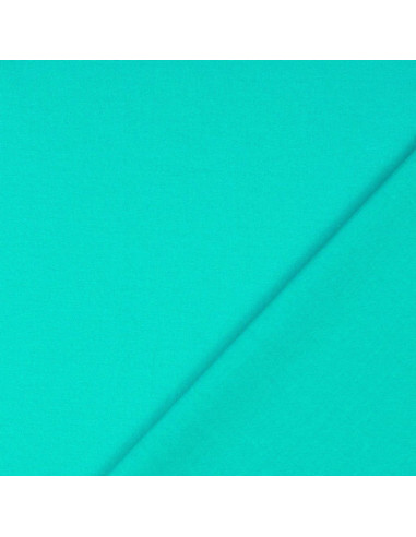 Plain cretonne cotton fabric - Pacific blue