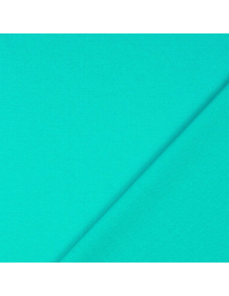 Plain cretonne cotton fabric - Pacific blue