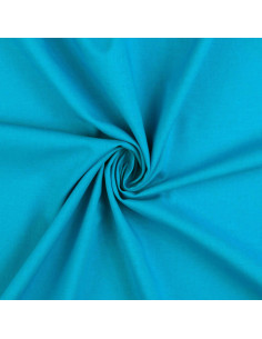 Plain cotton cretonne fabric - Turquoise blue