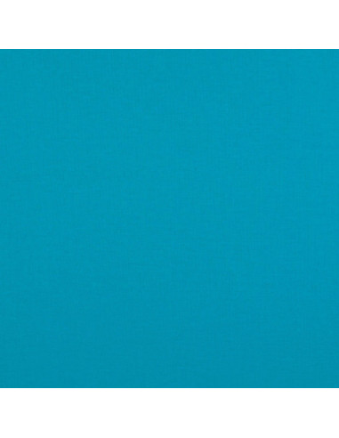 Plain cotton cretonne fabric - Turquoise blue