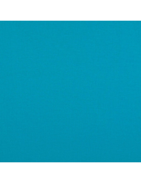 Plain cotton cretonne fabric - Turquoise blue