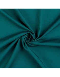 Plain cretonne cotton fabric - Petrol blue