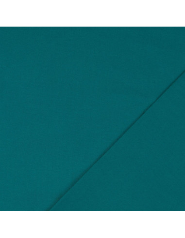 Plain cretonne cotton fabric - Petrol blue