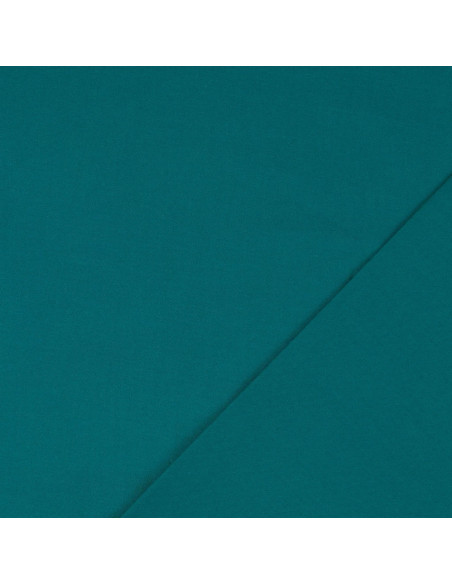Plain cretonne cotton fabric - Petrol blue