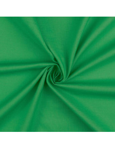 Plain cotton cretonne fabric - Grass green