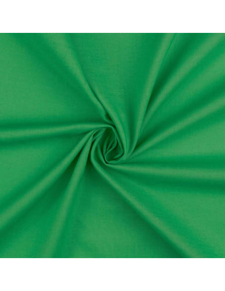 Plain cotton cretonne fabric - Grass green