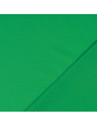 Plain cotton cretonne fabric - Grass green