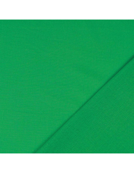 Plain cotton cretonne fabric - Grass green