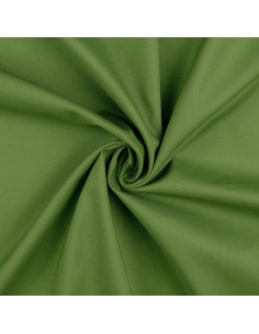 Plain cotton cretonne fabric - Olive green