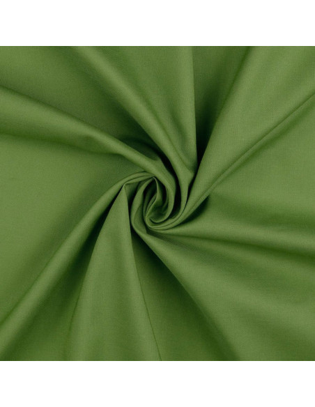 Plain cotton cretonne fabric - Olive green
