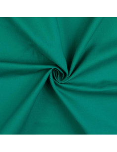 Plain cretonne cotton fabric - Jade green