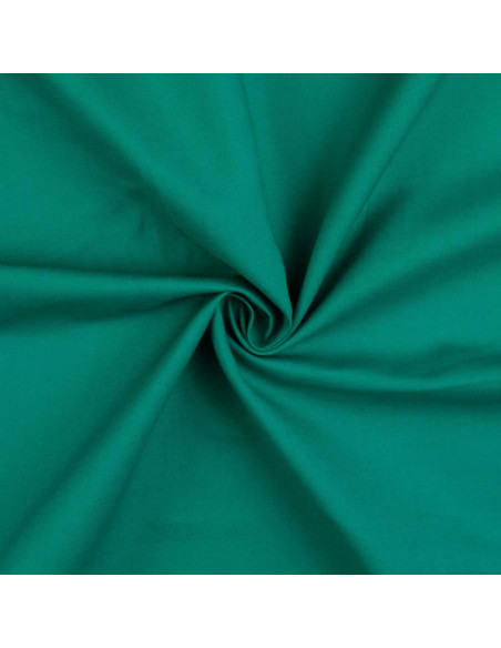 Plain cretonne cotton fabric - Jade green