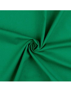 Plain cotton cretonne fabric - Green