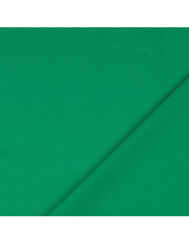 Plain cotton cretonne fabric - Green