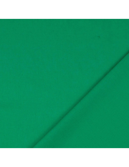 Plain cotton cretonne fabric - Green