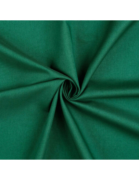 Dark green plain cretonne cotton fabric