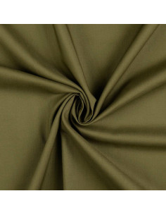 Plain cotton cretonne fabric - Military green